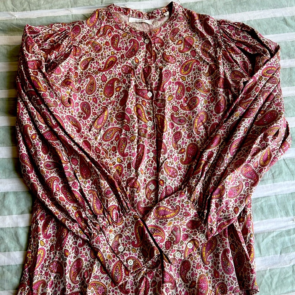 Doen raw silk blouse